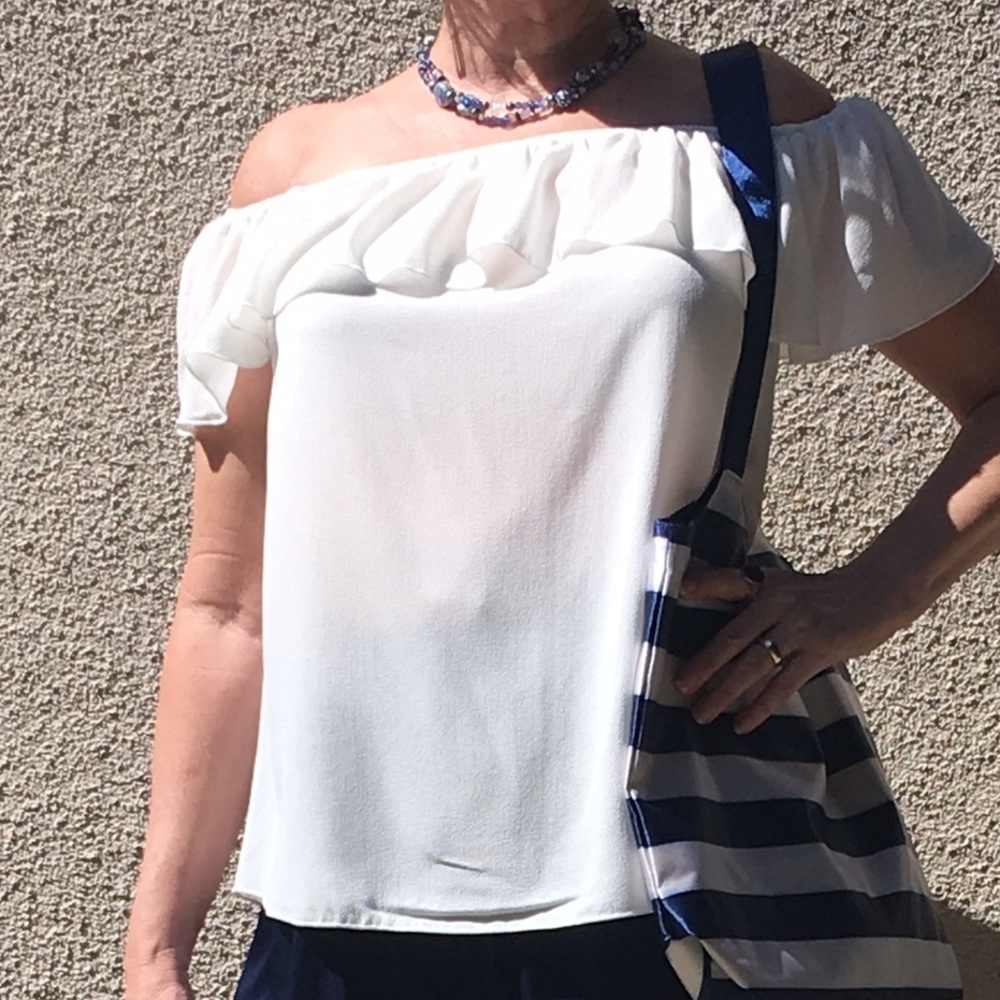 Ivory off shoulder top S, M, L